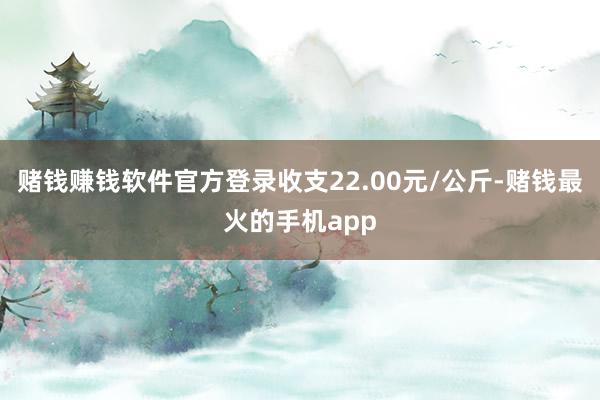赌钱赚钱软件官方登录收支22.00元/公斤-赌钱最火的手机app