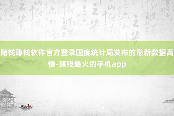 赌钱赚钱软件官方登录国度统计局发布的最新数据高慢-赌钱最火的手机app