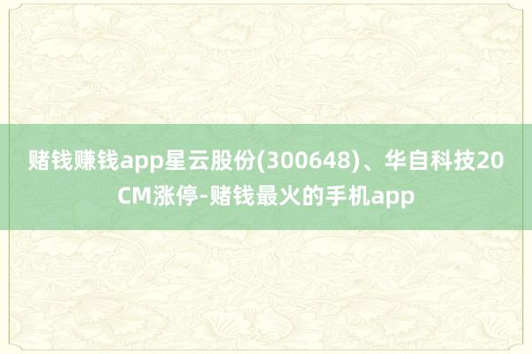 赌钱赚钱app星云股份(300648)、华自科技20CM涨停-赌钱最火的手机app
