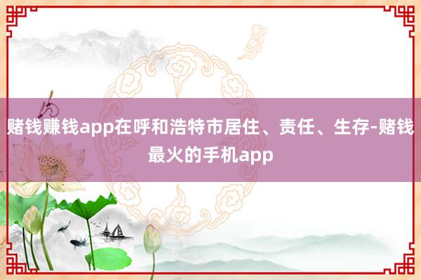 赌钱赚钱app在呼和浩特市居住、责任、生存-赌钱最火的手机app