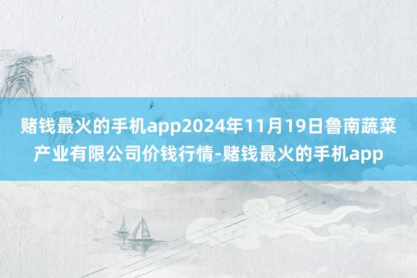 赌钱最火的手机app2024年11月19日鲁南蔬菜产业有限公司价钱行情-赌钱最火的手机app